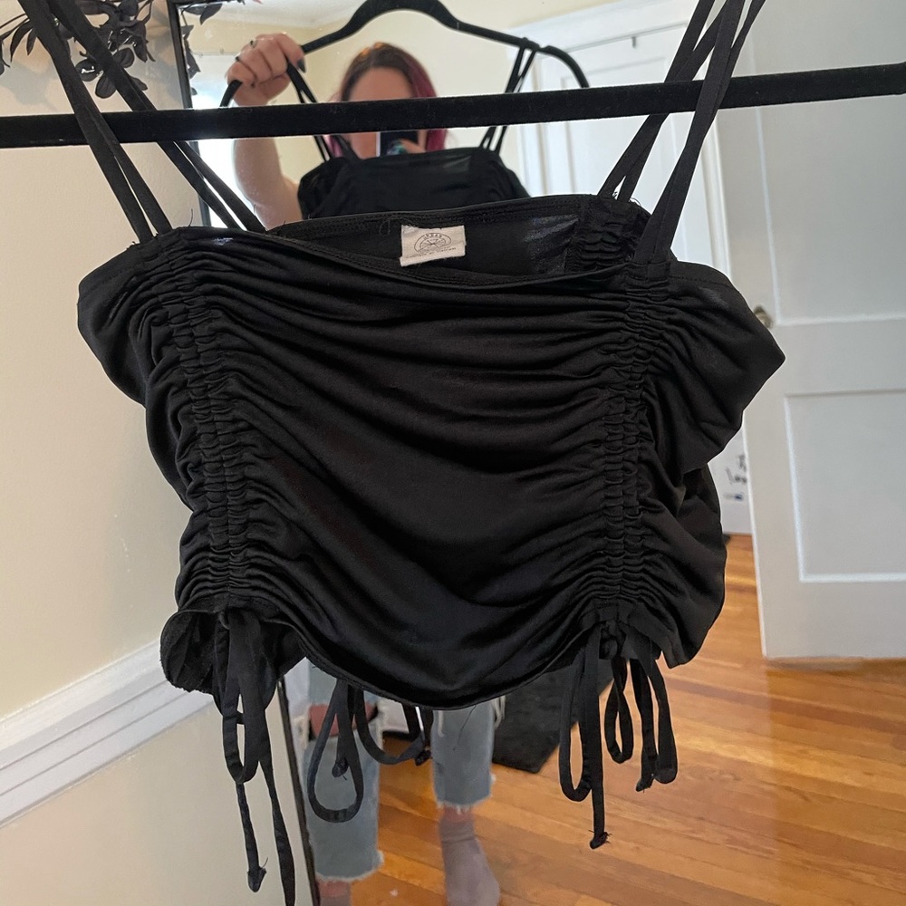 Urban Outfitters Black Ruched Tank